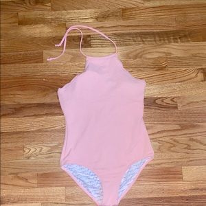 marilyn monroe pink halter top bathing suit